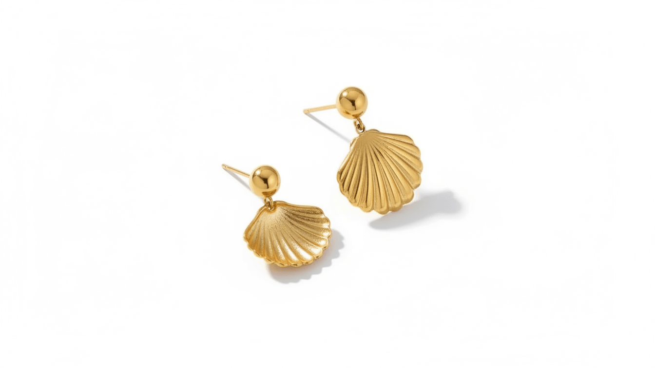 Gold Shell Earrings