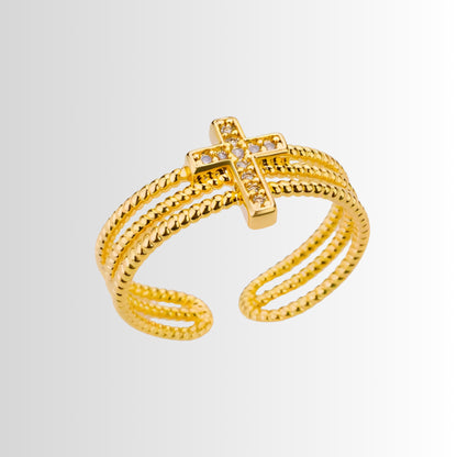 Luxe Cross Ring