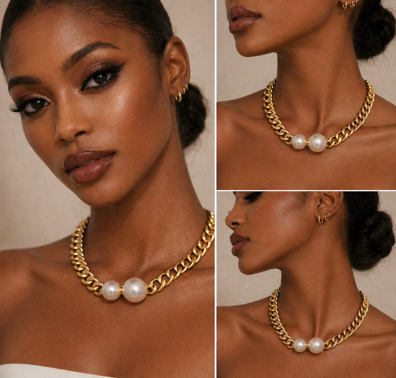 Pearl Cuban Choker
