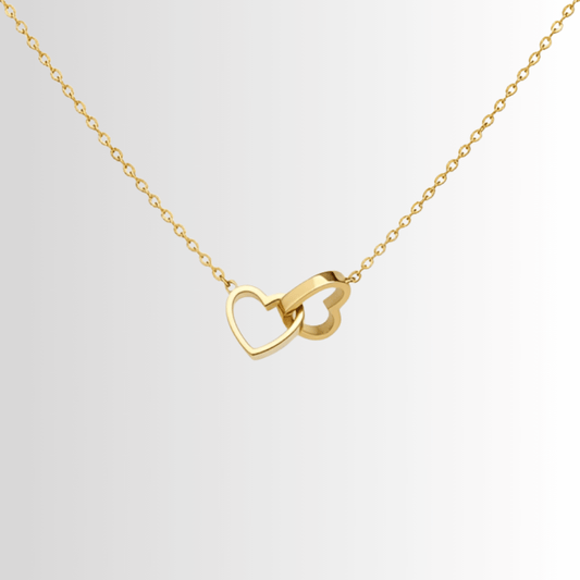 Double Hearts Intertwined Necklace