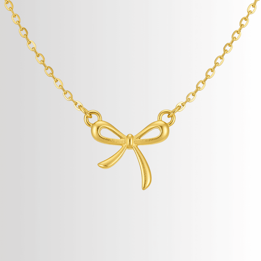 Gold Bowknot Lucky Necklace