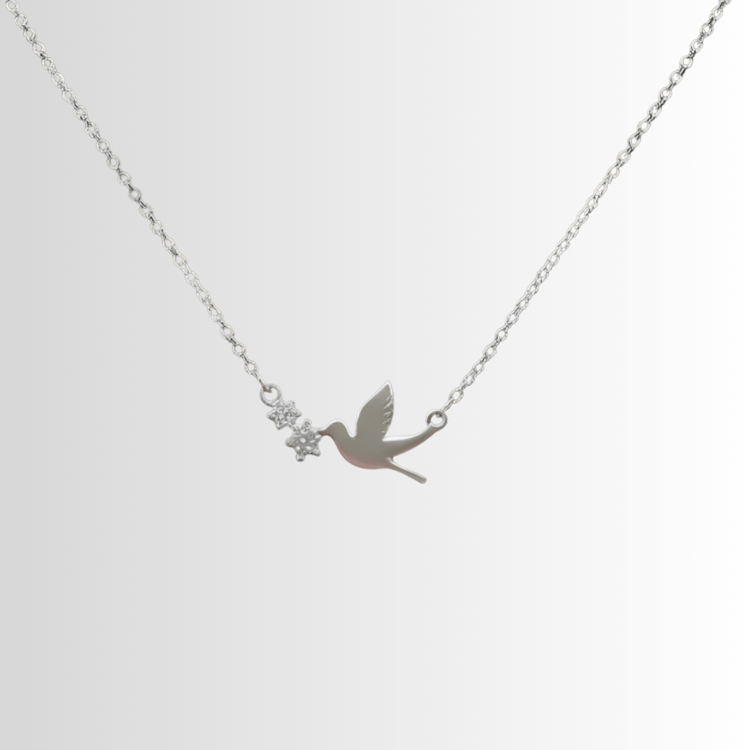 Silver Swallow Pendant Necklace