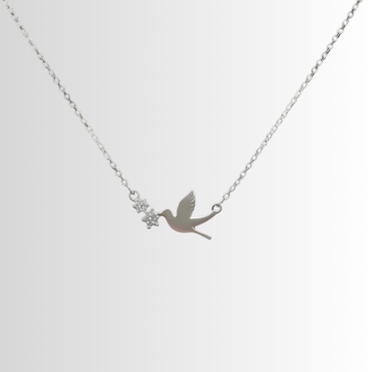 Silver Swallow Pendant Necklace