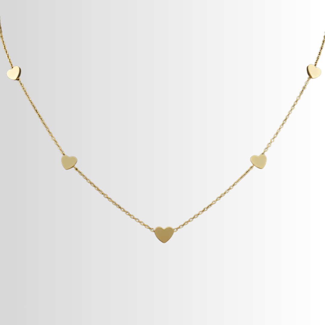 Three Mini Hearts Necklace