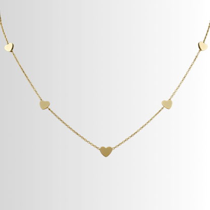 Three Mini Hearts Necklace