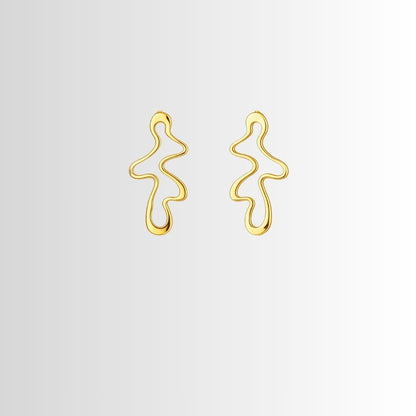 Geometric Gold Statement Earrings