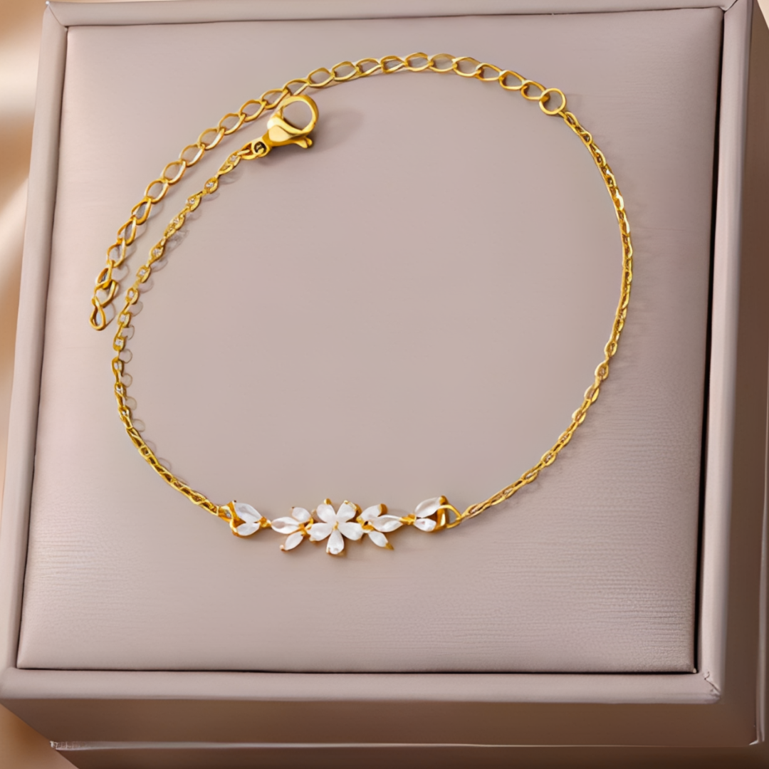 Bracelet Zircon Flowers
