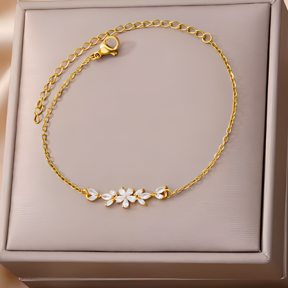 Bracelet Zircon Flowers