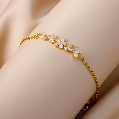 Bracelet Zircon Flowers