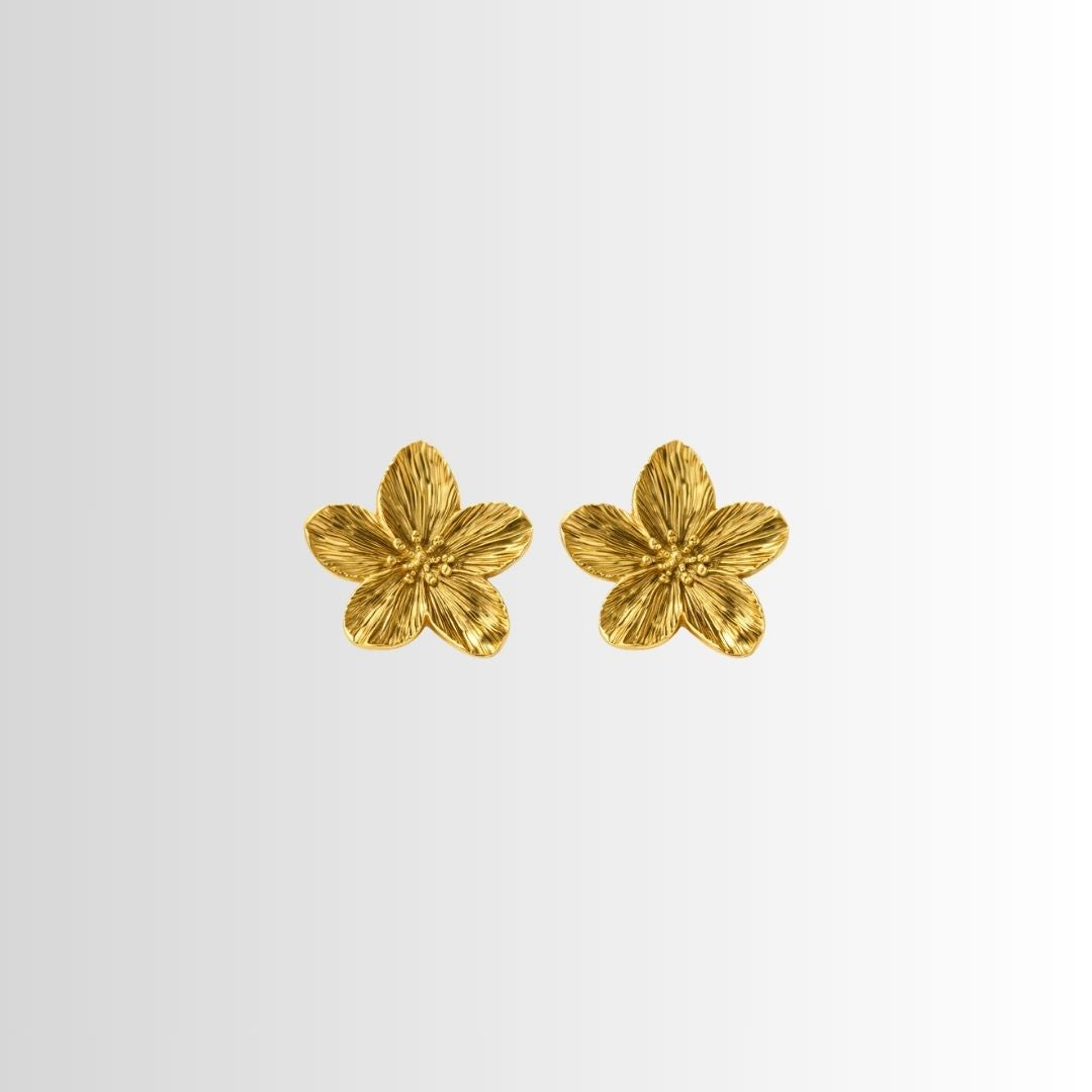 Golden Flower Earrings