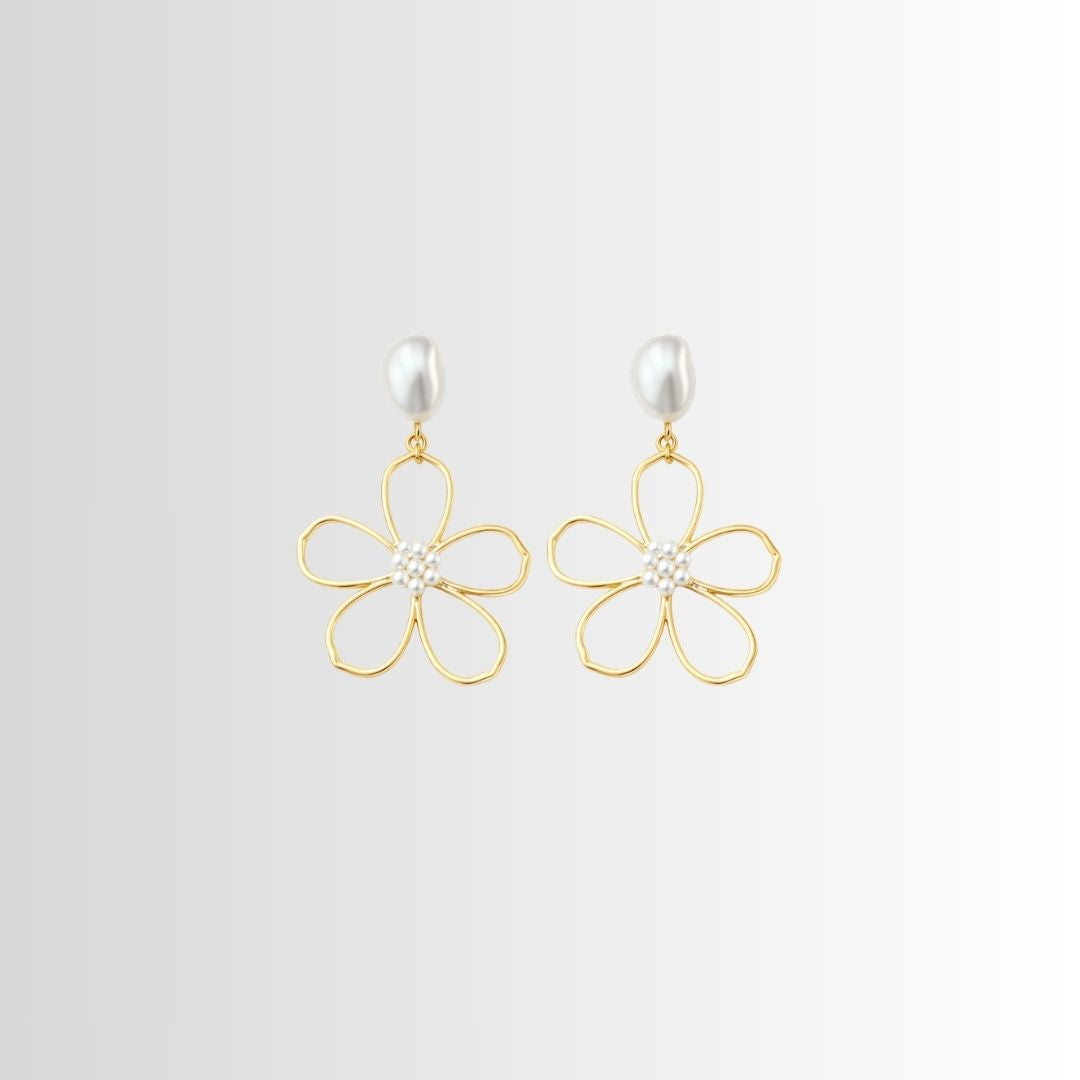 Pearl Floral Earrings