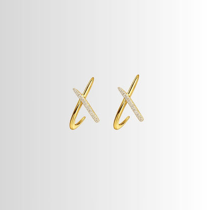 Gold X Earrings