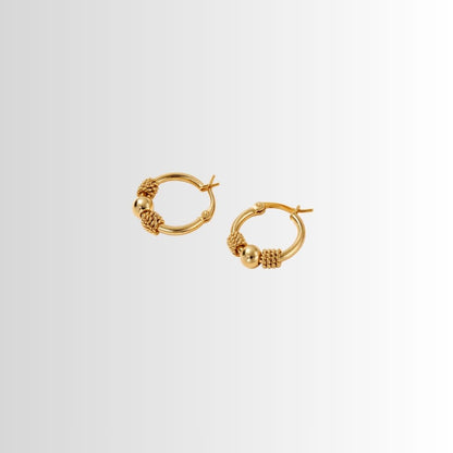 Woven Gold Hoop Earrings