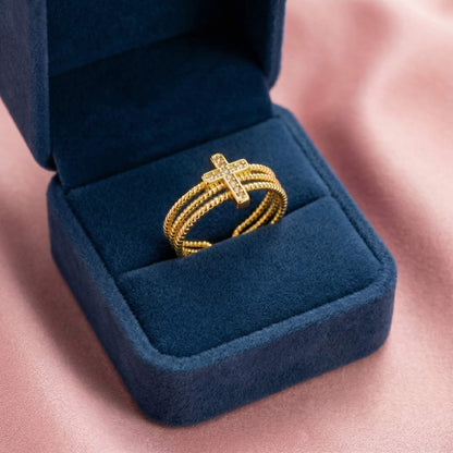 Luxe Cross Ring