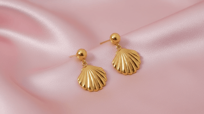 Gold Shell Earrings