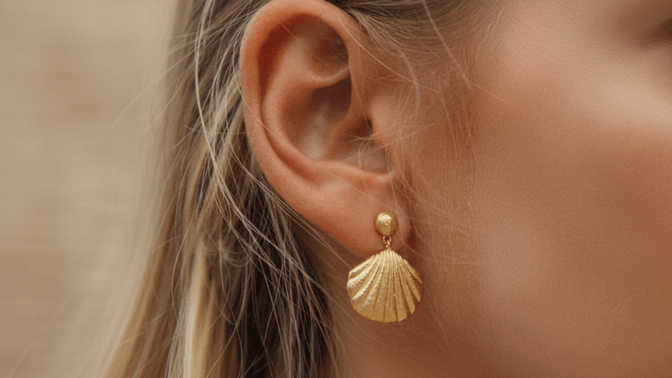 Gold Shell Earrings