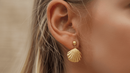 Gold Shell Earrings