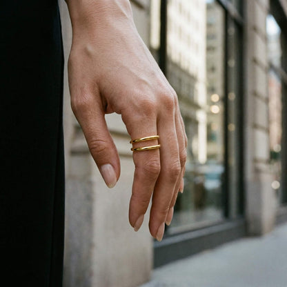 Twin Line Ring