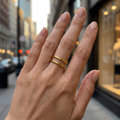 Twin Line Ring