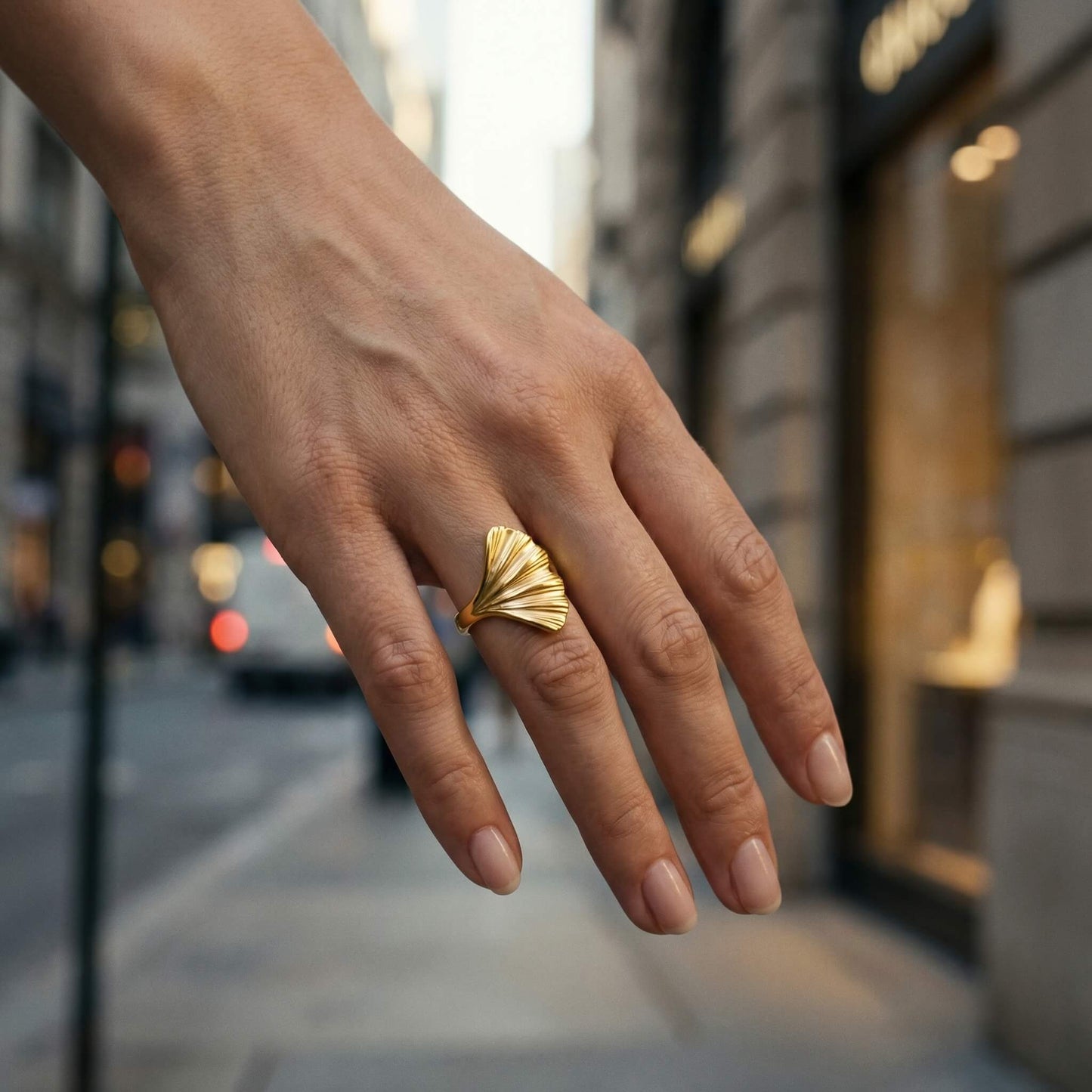 Ginkgo Leaf Ring