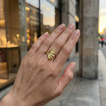 Ginkgo Leaf Ring