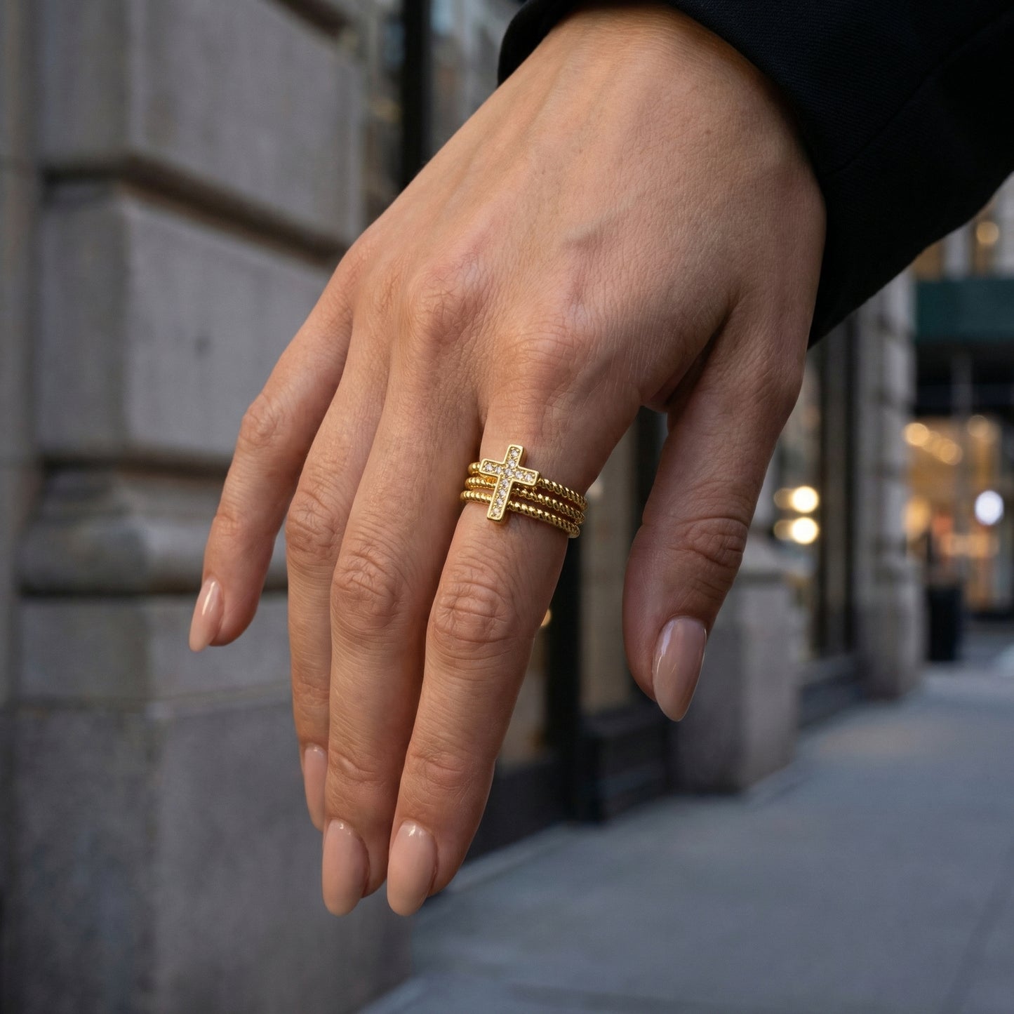 Luxe Cross Ring