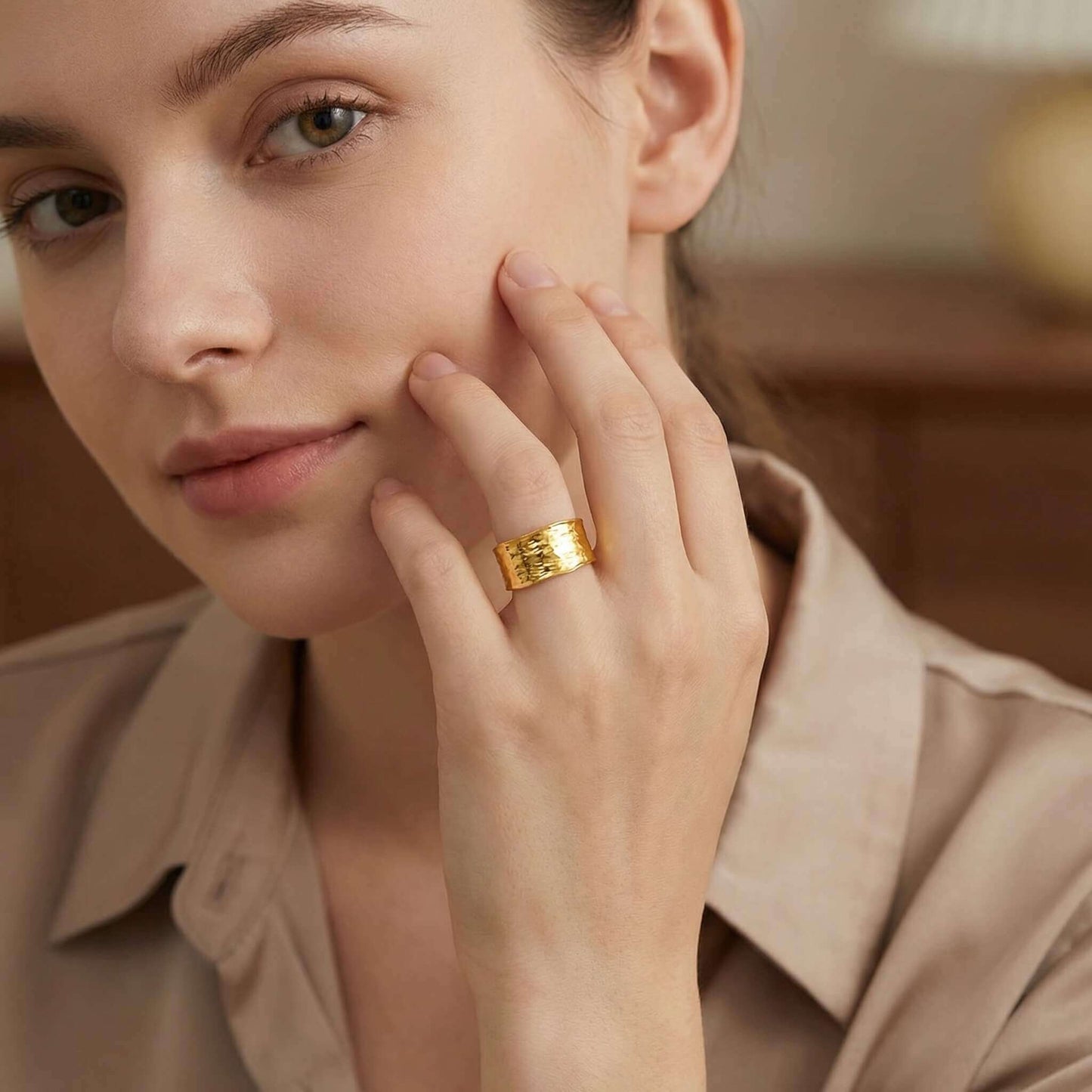 Hammered Gold Ring