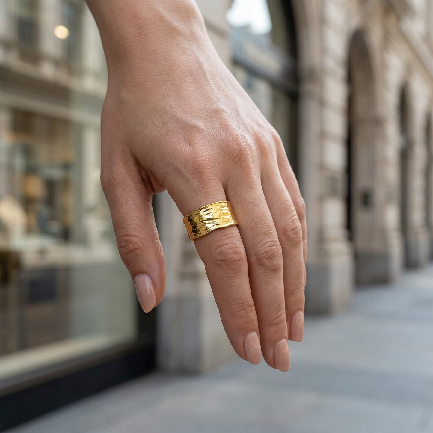 Hammered Gold Ring