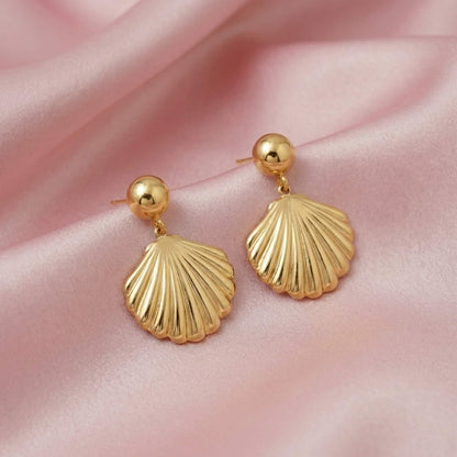 Gold Shell Earrings