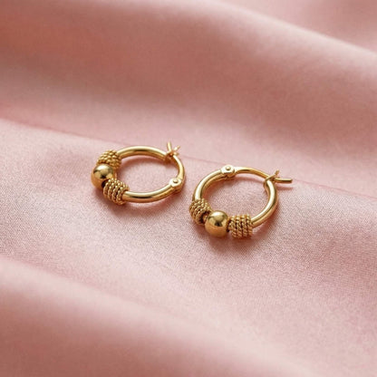 Woven Gold Hoop Earrings