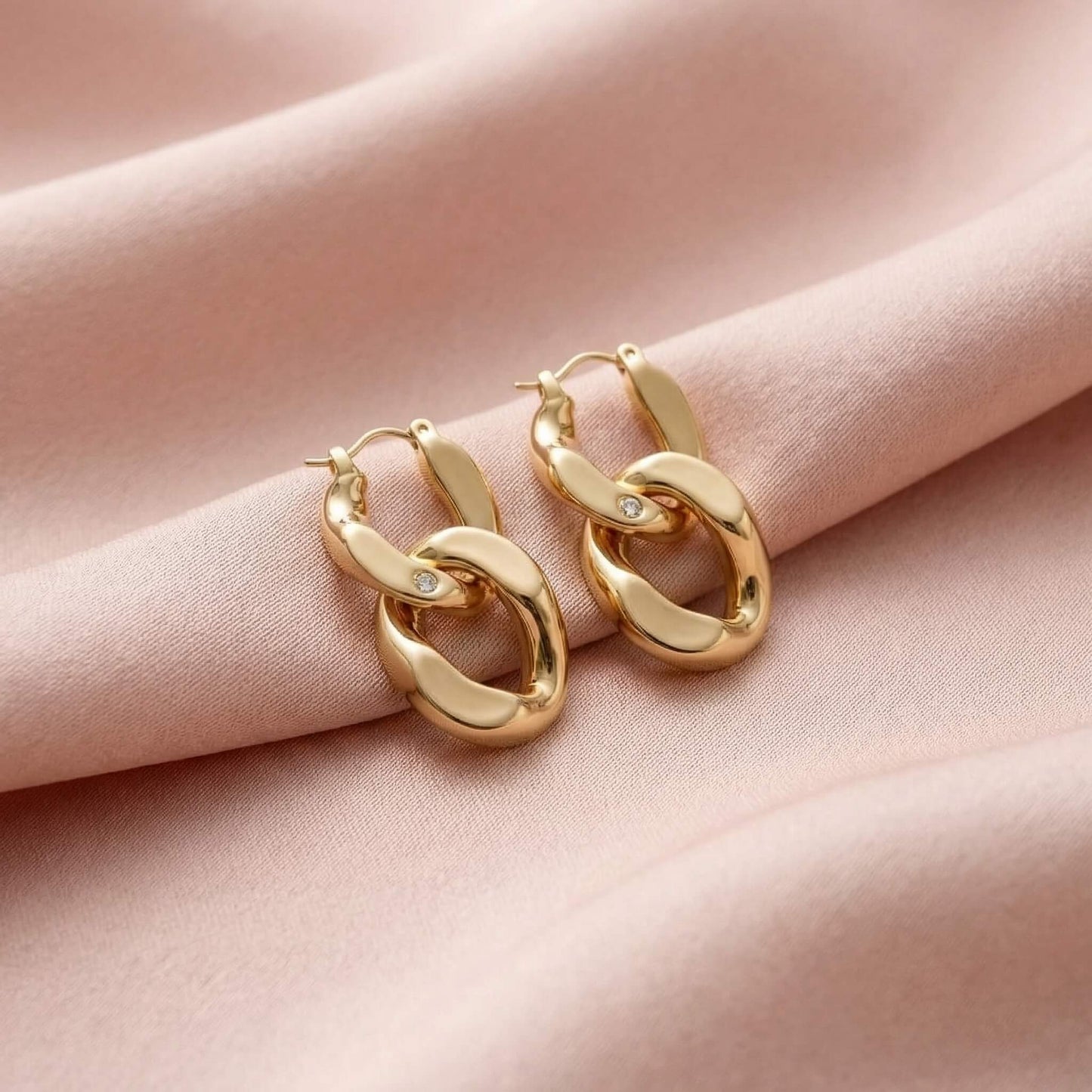 Twisted Cuban Drop Earrings