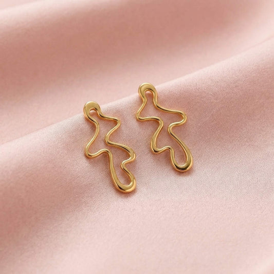 Geometric Gold Statement Earrings