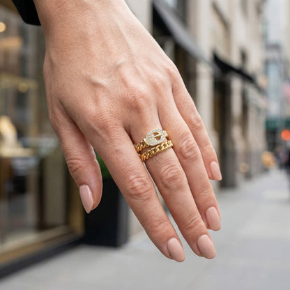 Belt Zircon Ring