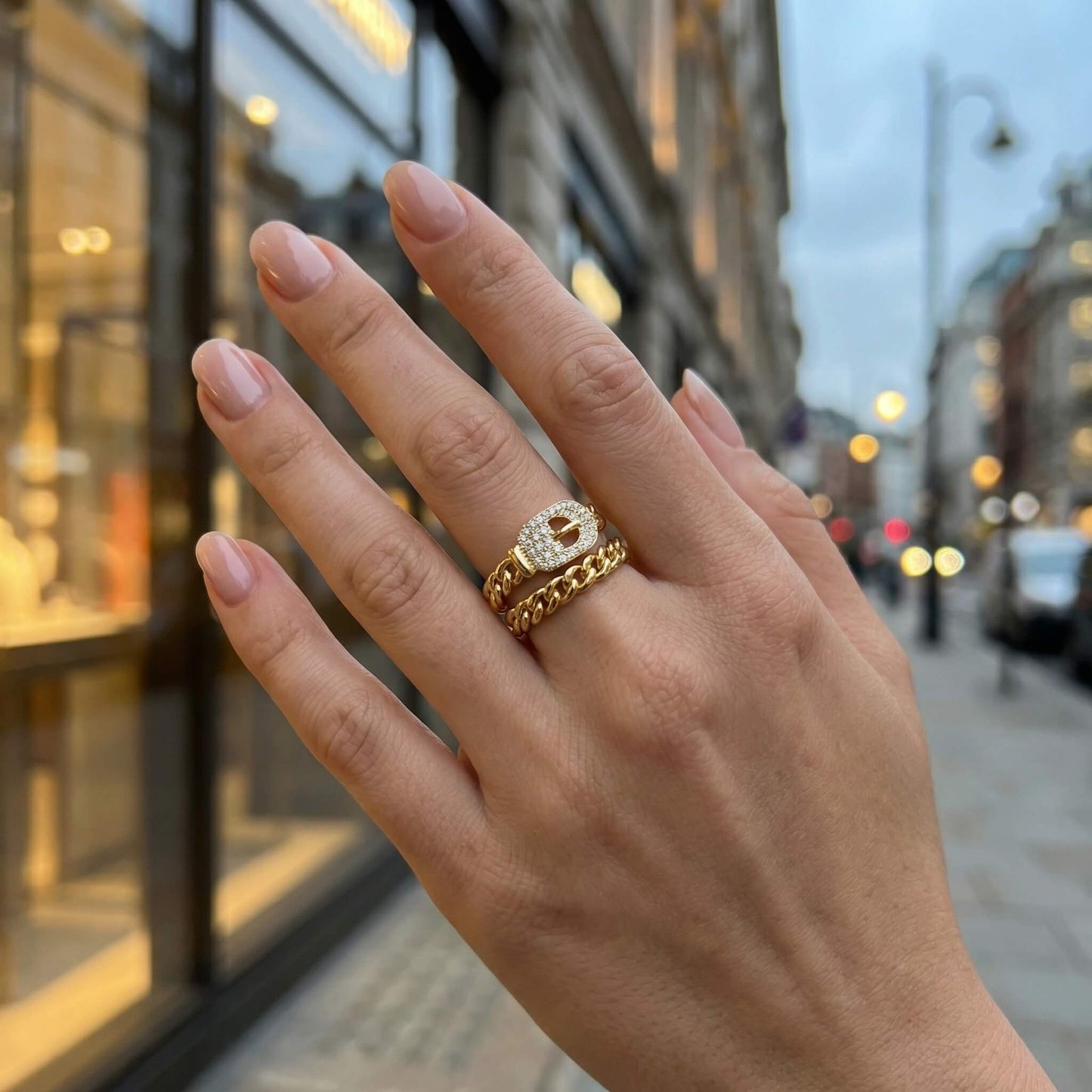 Belt Zircon Ring