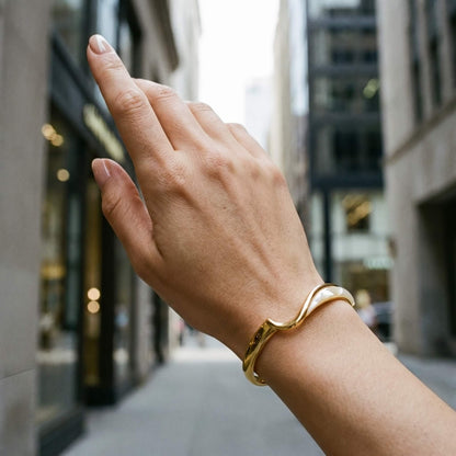 White Gold Cuff Bracelet