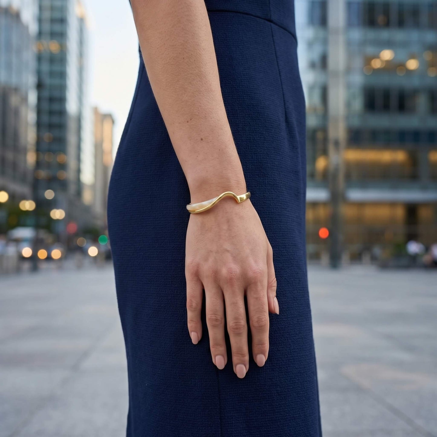 White Gold Cuff Bracelet
