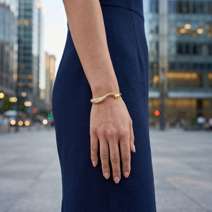 White Gold Cuff Bracelet