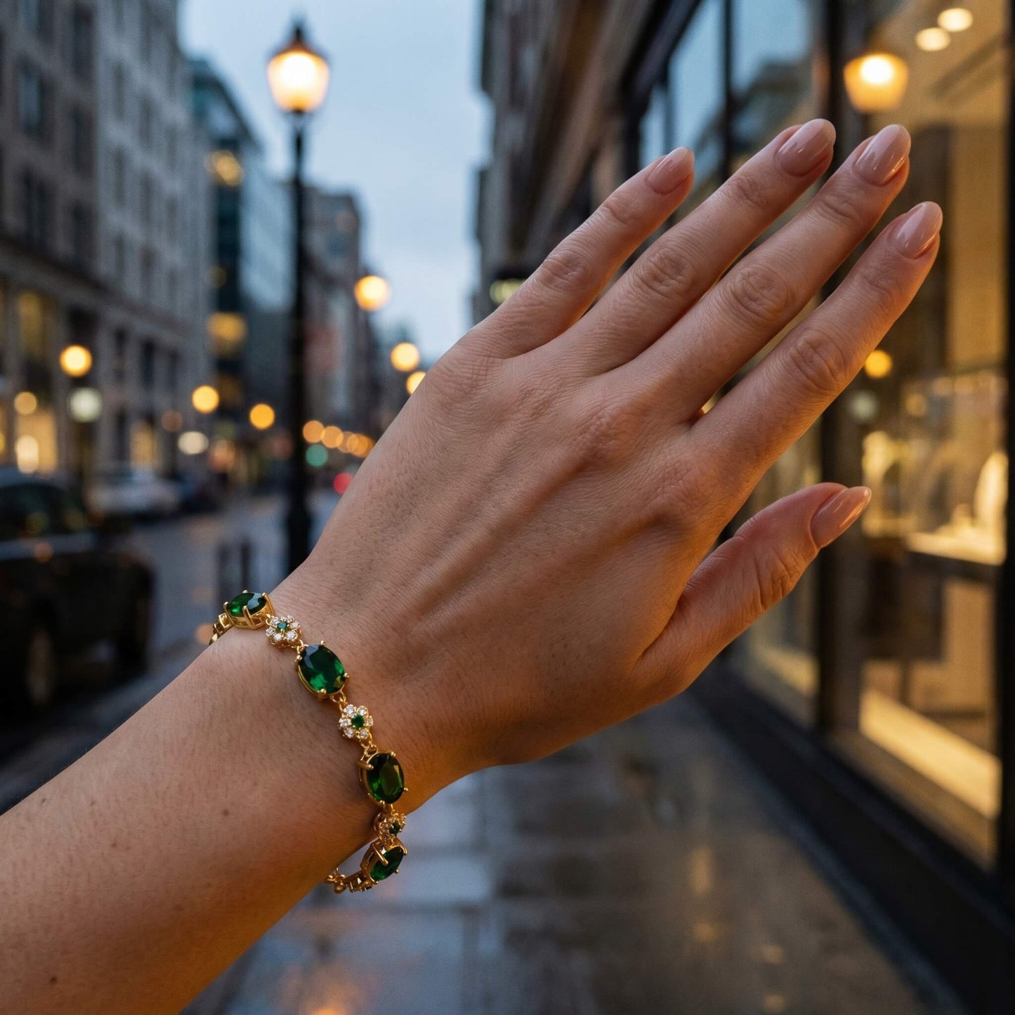 Emerald Glam Bracelet