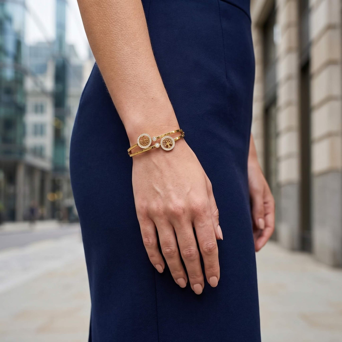 Zirconia Cuff Bracelet