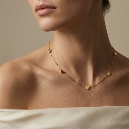 Three Mini Hearts Necklace
