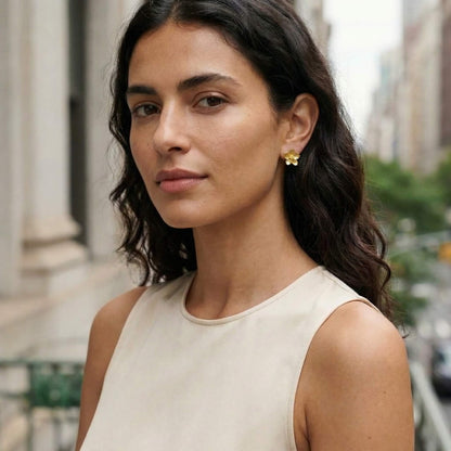 Golden Flower Earrings