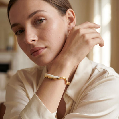 White Gold Cuff Bracelet