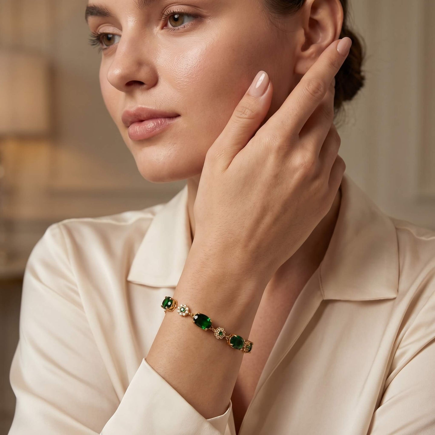 Emerald Glam Bracelet
