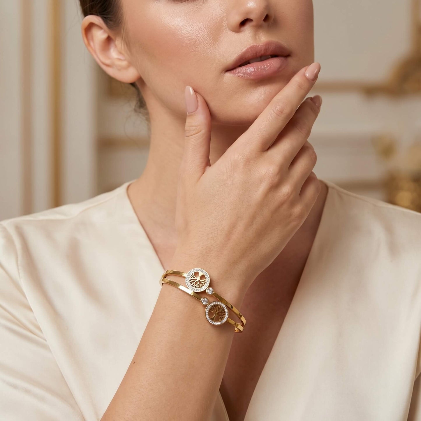 Zirconia Cuff Bracelet